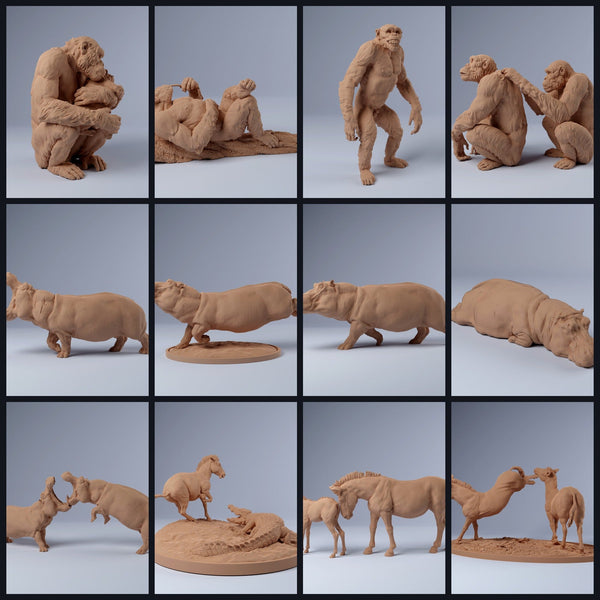 Esta imagen es la imagen de categoría para el lanzamiento 24_03: Savannen-miniaturas de animales para diorama y modelismo