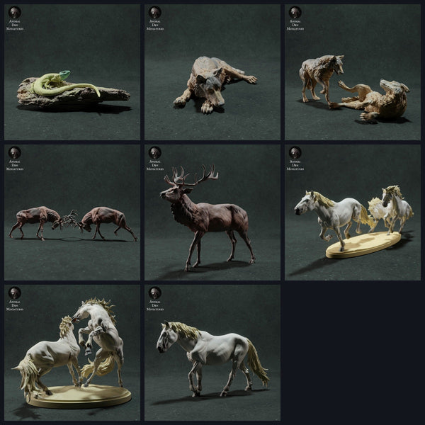 Esta imagen es la imagen de categoría para el lanzamiento 22_11: Wildtierminiaturen und Tierfiguren für Diorama und Modellbau
