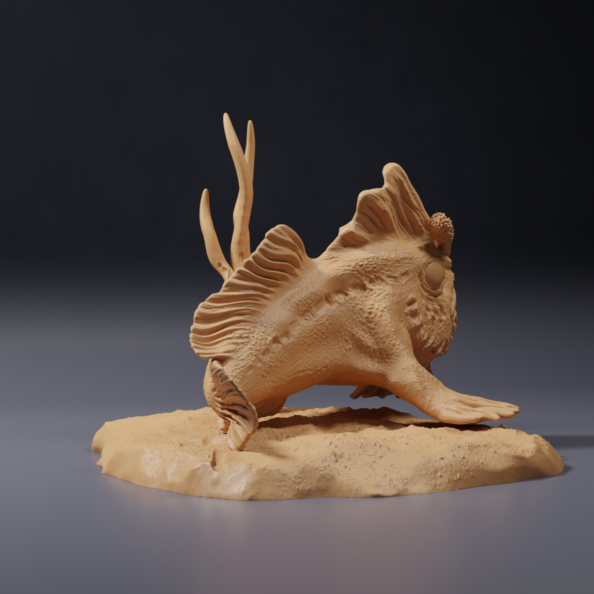 Foto del producto: figura de animal Animal Den Miniatures 5: animal marino: pez mano rojo (26_09_01)