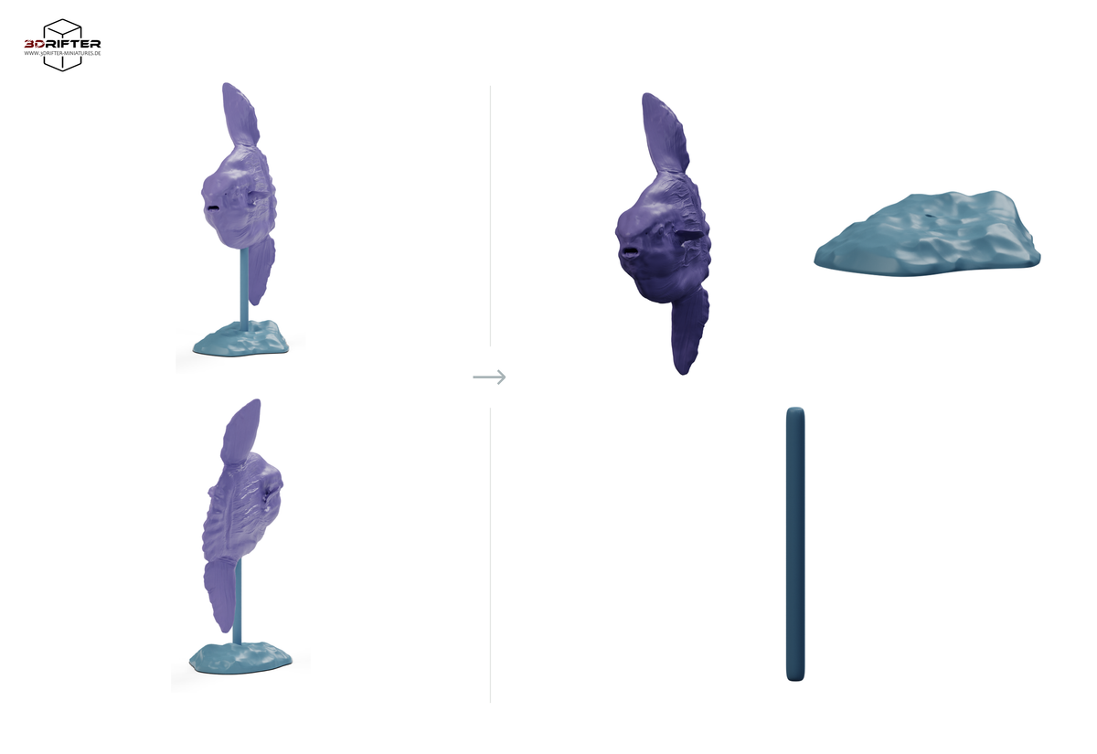Foto del producto: figura de animal Animal Den Miniatures 2: figura de animal marino: pez luna (26_09_06)
