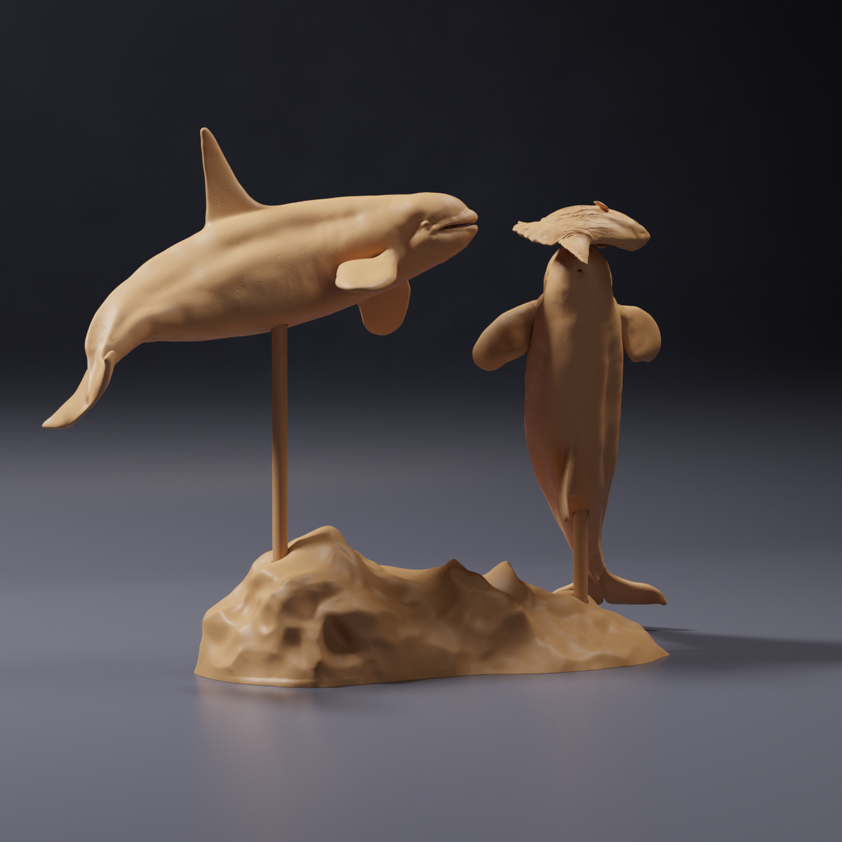 Foto del producto: figura de animal Animal Den Miniatures 5: animal marino, pez luna y orcas (26_09_07)