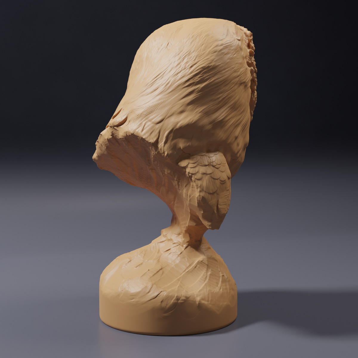 Foto del producto, figura de animal Animal Den Miniatures 4: figura de fauna salvaje: lechuza común americana - busto (26_10_06)