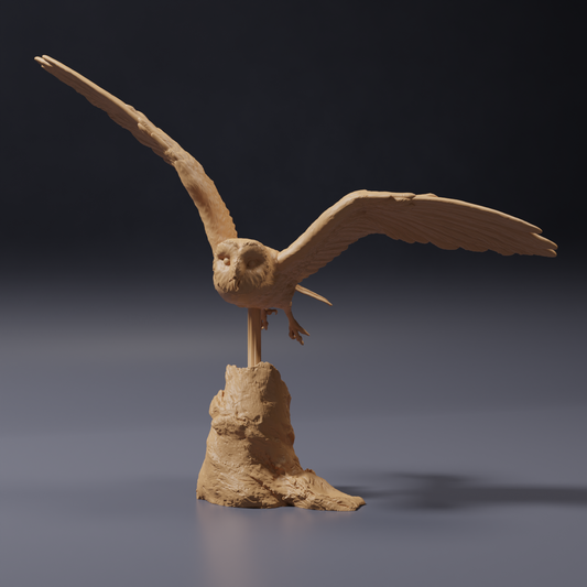 Foto del producto, figura de animal Animal Den Miniatures 0: figura de animal salvaje: lechuza común americana - en vuelo (26_10_07)