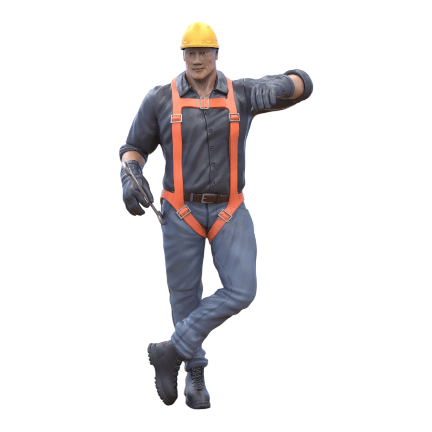 Foto del producto Diorama y modelo de miniatura: trabajador apoyado