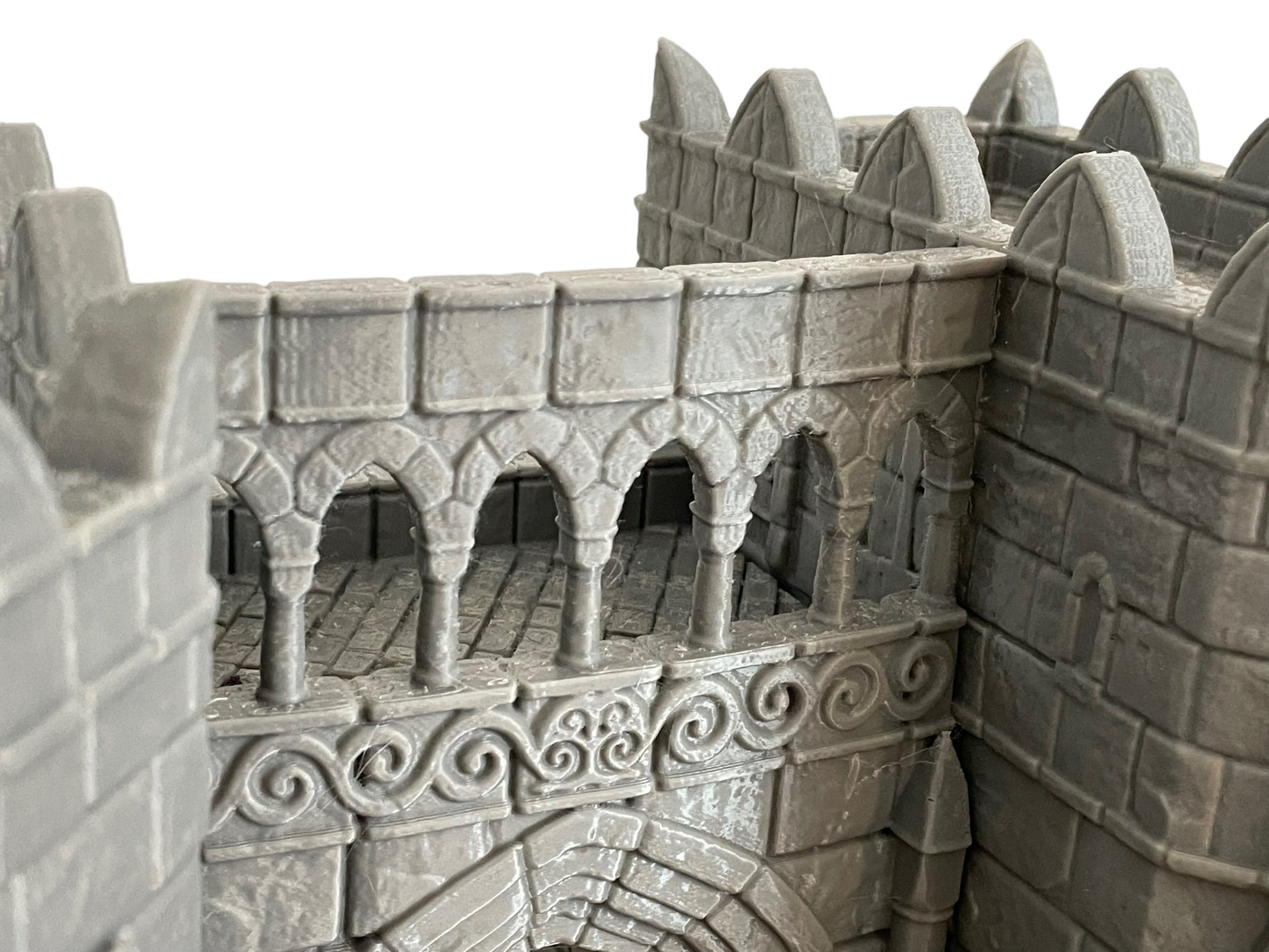 Produktfoto Tabletop 28mm The Printing Goes Ever On (TPGEO)  0: Riesige Festung - Ivory City modulare Burg - Königreich Gonthan - Tor, Mauer, Turm, Zitadelle