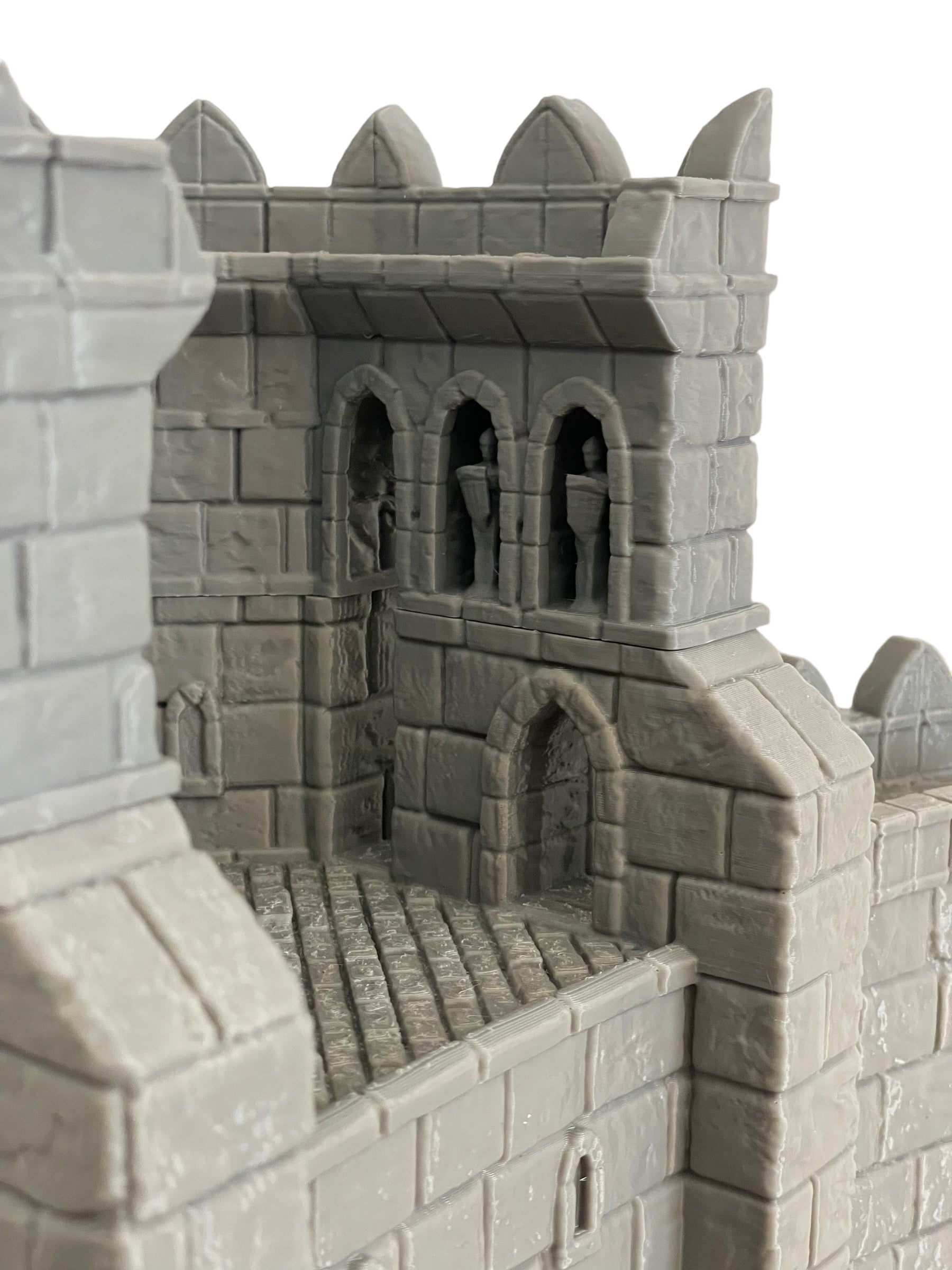 Produktfoto Tabletop 28mm The Printing Goes Ever On (TPGEO)  0: Riesige Festung - Ivory City modulare Burg - Königreich Gonthan - Tor, Mauer, Turm, Zitadelle