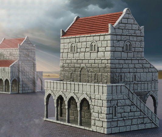 Produktfoto Tabletop 28mm The Printing Goes Ever On (TPGEO)  0: Haus B Ivory City - Gebäude Königreich Gonthan -  Tabletop Terrain