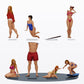Diorama Modellbau Produktfoto 0: Diorama Figuren-Set: Strand und Wassersport (Nr. S85)