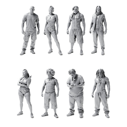 Produktbild S140 0: Diorama Figuren-Set: Urban Gangster & Street-Gang (Nr. S140) – 8 Figuren