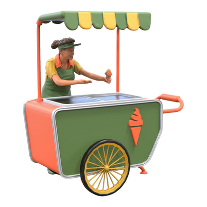 Foto del producto Diorama y modelismo figura en miniatura: vendedora de helados con carrito