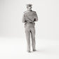 Stehende Figur: Deutscher Polizist mit Dienstmütze und Handgerät (B017) - Rueckansicht