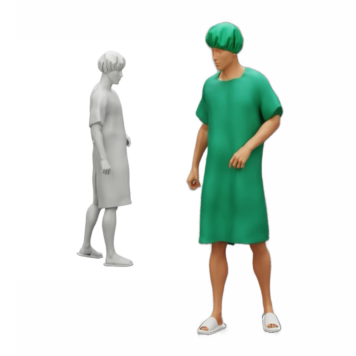 Foto de producto de maqueta de diorama 1: Set de figuras de diorama: set de figuras de clínica, cirugía y servicios de emergencia (n.º S46)