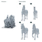 Foto de producto para modelismo de dioramas 1: miniatura para diorama de caballos: tres caballos y un potro (h0_54)