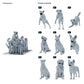 Foto de producto para modelismo de dioramas 1: miniaturas de perros para dioramas: nueve perros de distintas razas y poses (h0_52)