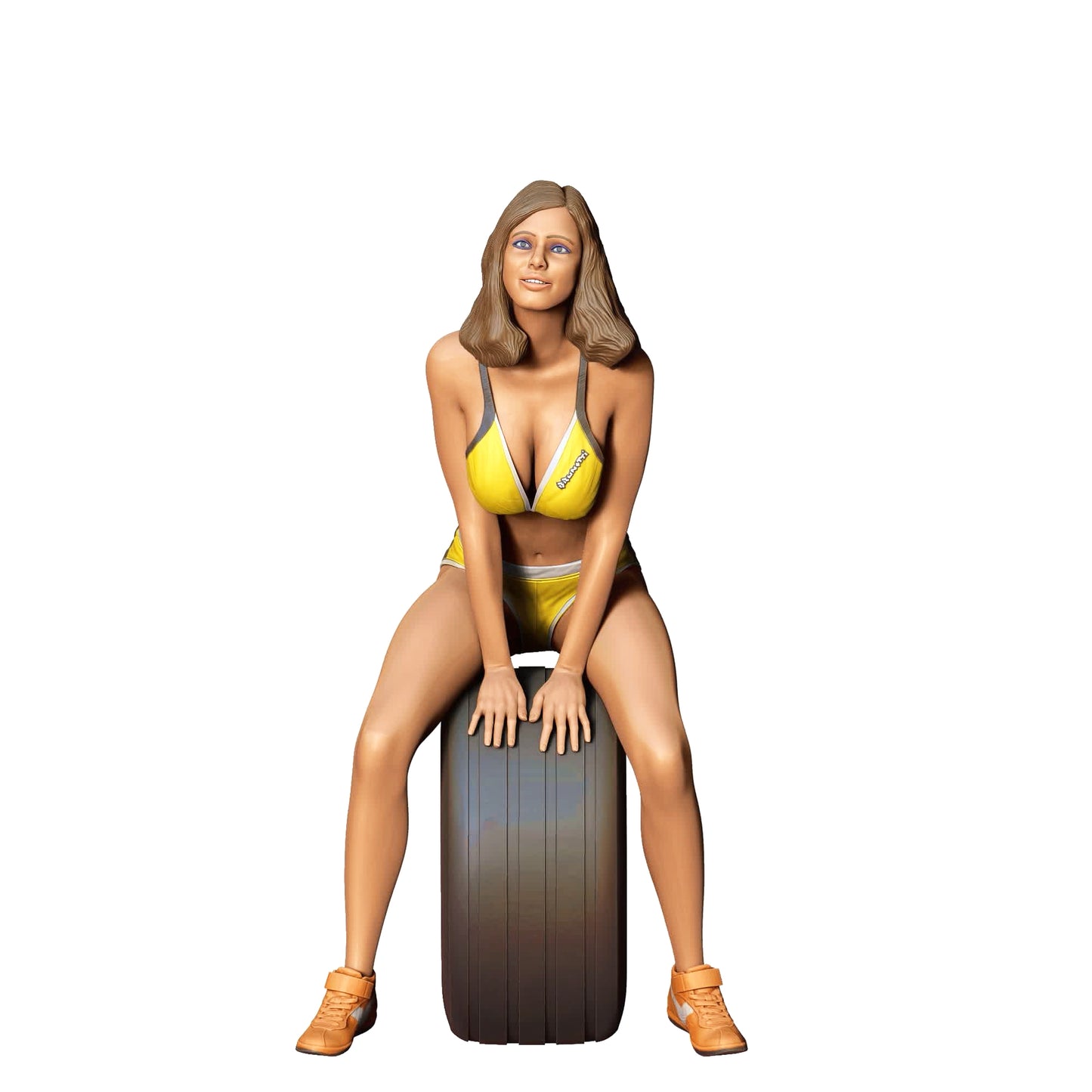Foto del producto 0: Chica de cuadrícula: mujer con neumático - Carrera