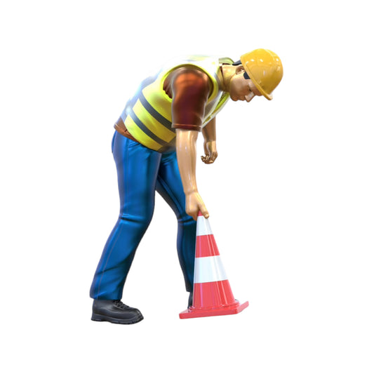 Produktfoto  0: Streckenposten oder Arbeiter: Absicherung mit Pylonen