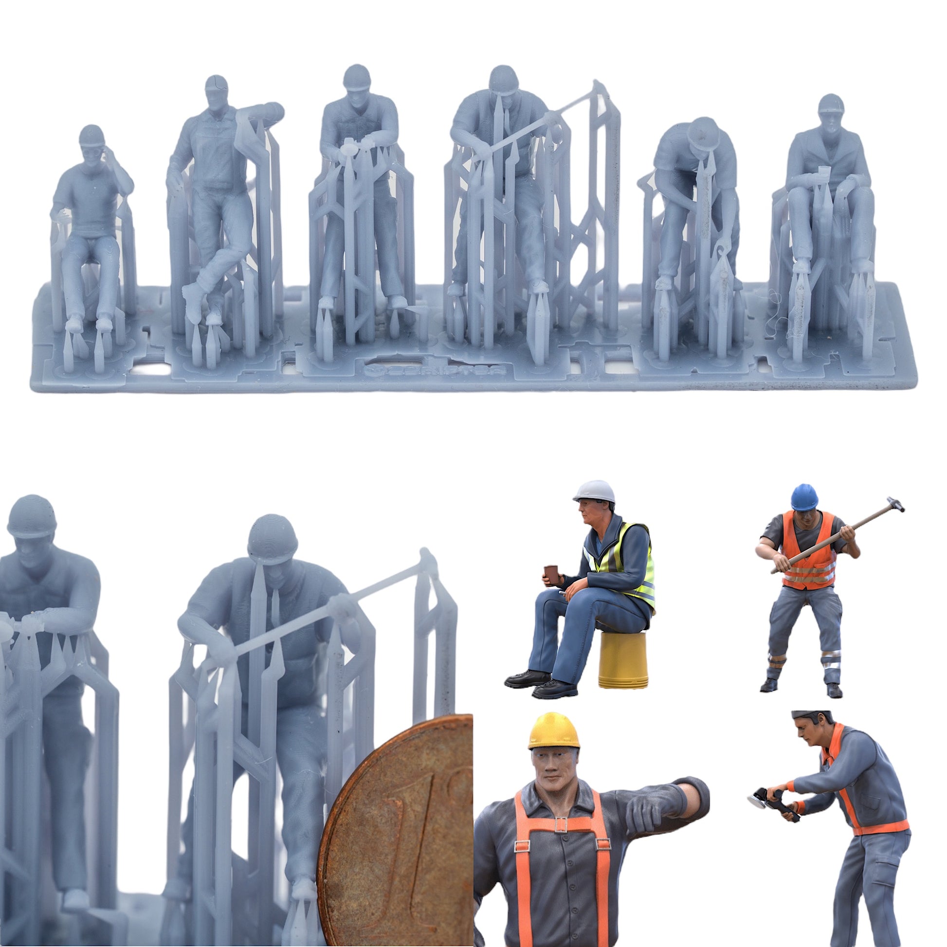 Foto del producto Figura H0, 1:72 - 0: Set de figuras de trabajadores
