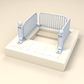 Foto de producto 2 de maqueta de diorama: miniatura de obra en construcción, vallas de seguridad y balizas de advertencia (h0_46)