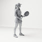 Diorama modelismo foto de producto 3: Figura de pie: Jugadora de tenis con raqueta (B038)