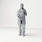 Foto de producto de maqueta para diorama 0: Figura de pie: médica con portapapeles y estetoscopio (B044)