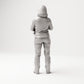 Stehende Figur: Mutter mit Baby auf dem Arm (B047) - Rueckansicht