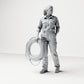 Foto de producto de maqueta para diorama 0: Figura de pie: tripulante de barco con ropa de trabajo y salvavidas (B049)