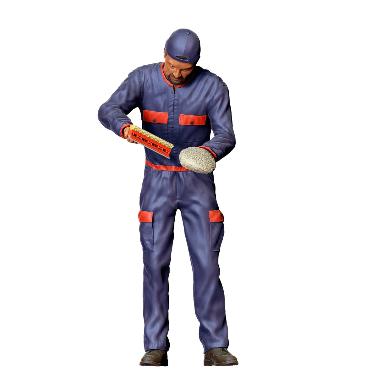 Foto de producto de modelismo para diorama 3: Set de figuras de personal de gasolinera (n.º S45)