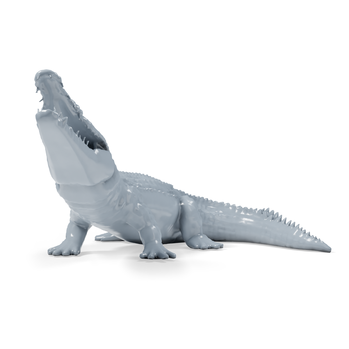 Foto de producto para modelismo de dioramas 3: miniatura de diorama de reptiles: dos cocodrilos en distintas poses (h0_49)