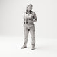 Stehende Figur: Schiffsbesatzungsfrau in Uniform mit Fernglas (B050) - Vorderansicht