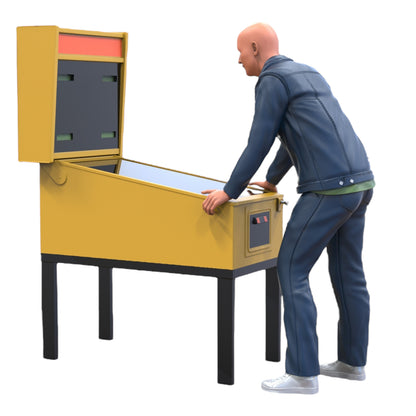 Foto del producto diorama y modelo de miniatura: Hombre en la máquina de pinball