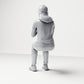 Foto de producto de maqueta para diorama 2: figura sentada, espectadora con las manos juntas sobre el pecho (B058)