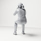 Foto de producto de modelismo para diorama 2: Figura sentada: espectador gritando con las manos en la boca (B062)