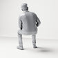 Foto de producto de maqueta para diorama 2: Figura sentada: hombre con las piernas separadas y las manos sobre los muslos (B063)