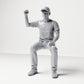 Foto de producto de maqueta para diorama 0: Figura sentada: espectador con el puño levantado (B066)