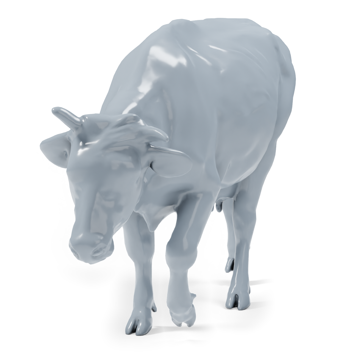 Foto del producto de modelismo de dioramas 5: miniaturas de ganado para dioramas: tres vacas en poses de pie, caminando y tumbada (h0_53)