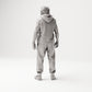 Stehende Gangster-Figur: Mann mit Zöpfen, Sonnenbrille & weiter Hose (B074) - Rueckansicht