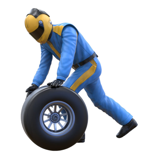 Produktfoto Diorama und Modellbau Miniatur Figur: Pit Crew Radwechsel 2