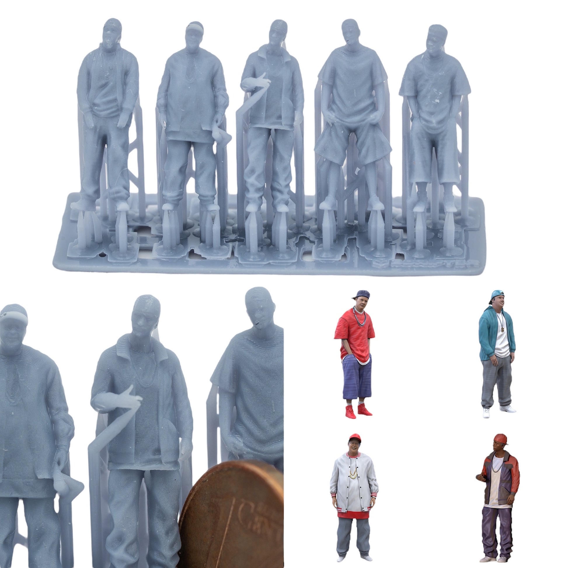 Foto del producto Figura H0, 1:72 - 0: Set de Figuras HipHop Homies