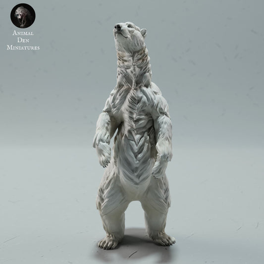 Produktfoto Tier Figur Diorama, Modellbau: 0: Wildtier Figur: stehender Eisbär – Polar Bear (Ref 01_01_26)