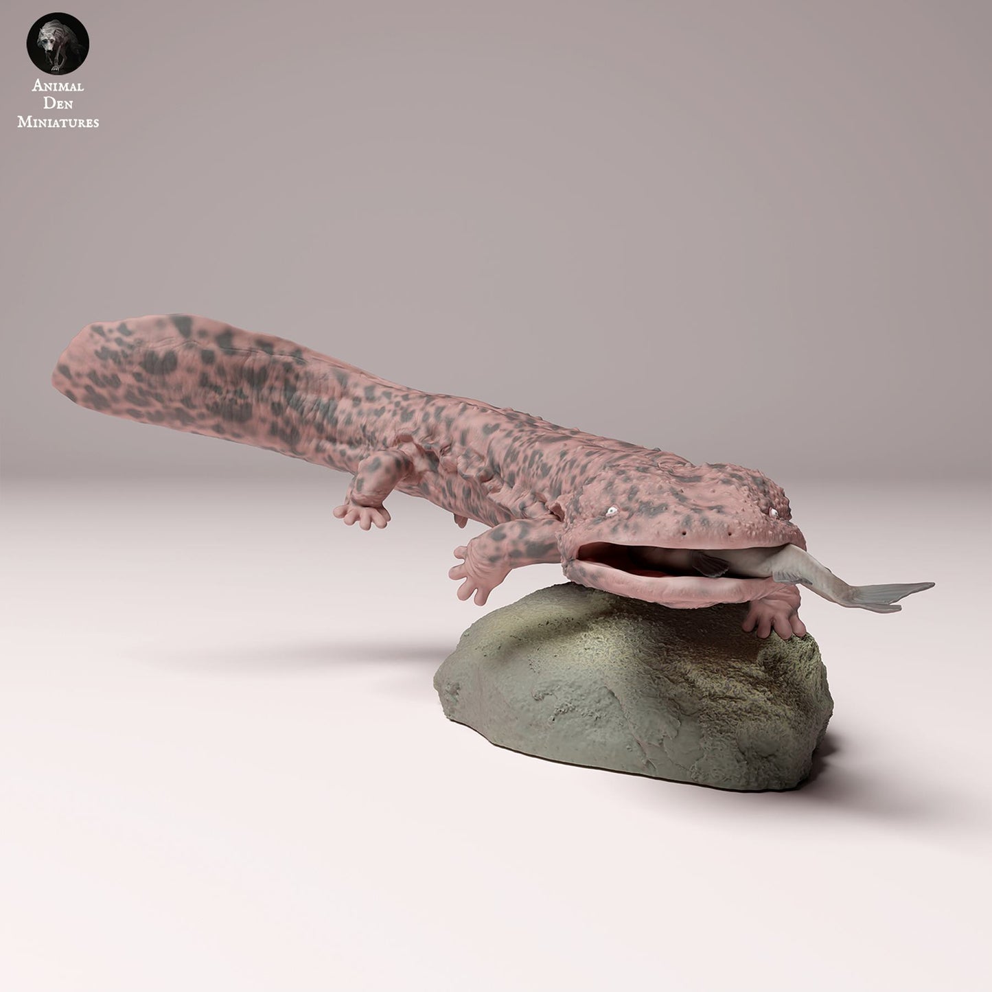 Produktfoto Tier Figur Diorama, Modellbau: 0: Wildtier Figur: Japanischer Riesensalamander mit Fisch (Ref 24_10_03)