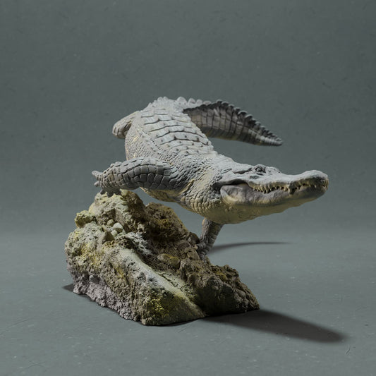 Produktfoto Tier Figur Diorama, Modellbau: 0: Wildtier Figur: schwimmender Amerikanischer Alligator (Ref 01_01_44)