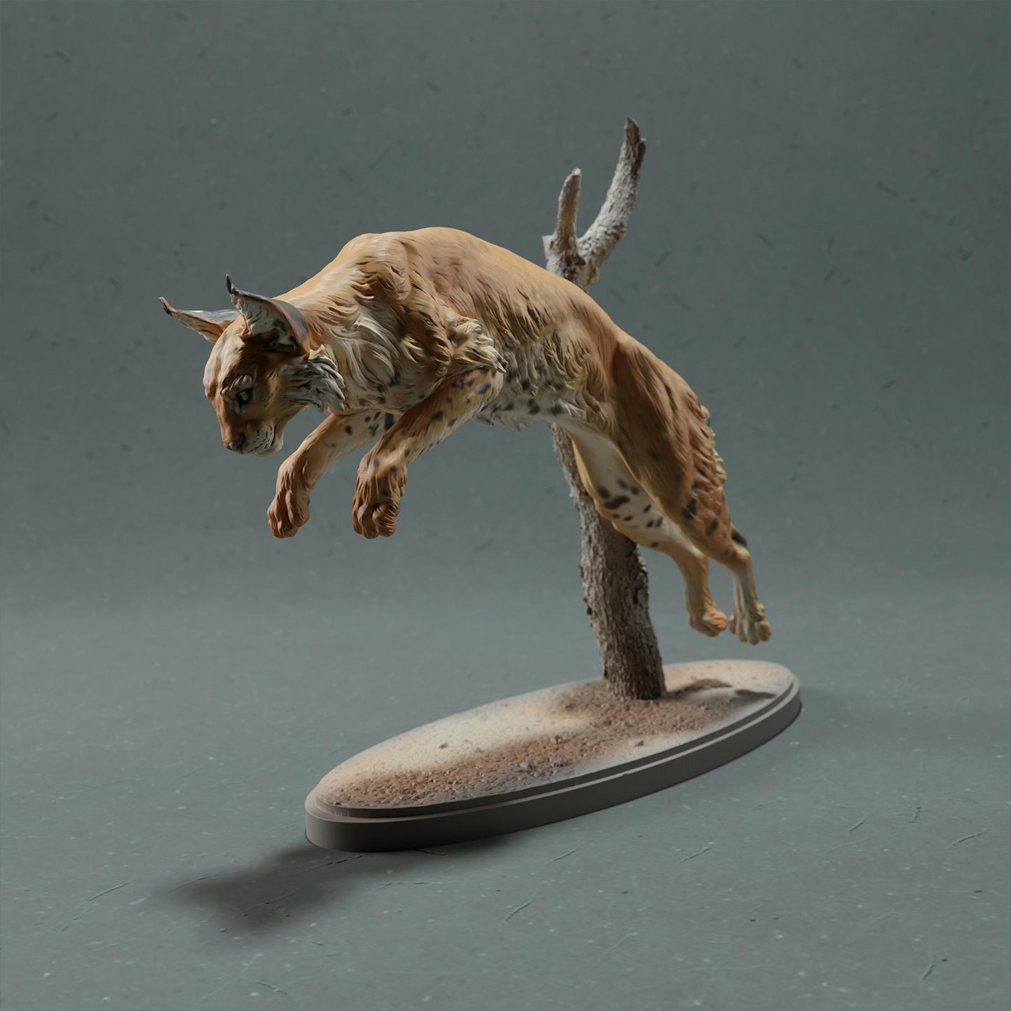 Foto del producto figura de animal diorama, modelismo: 0: figura de fauna salvaje: lince – Bobcat Leep (Ref 01_01_76)