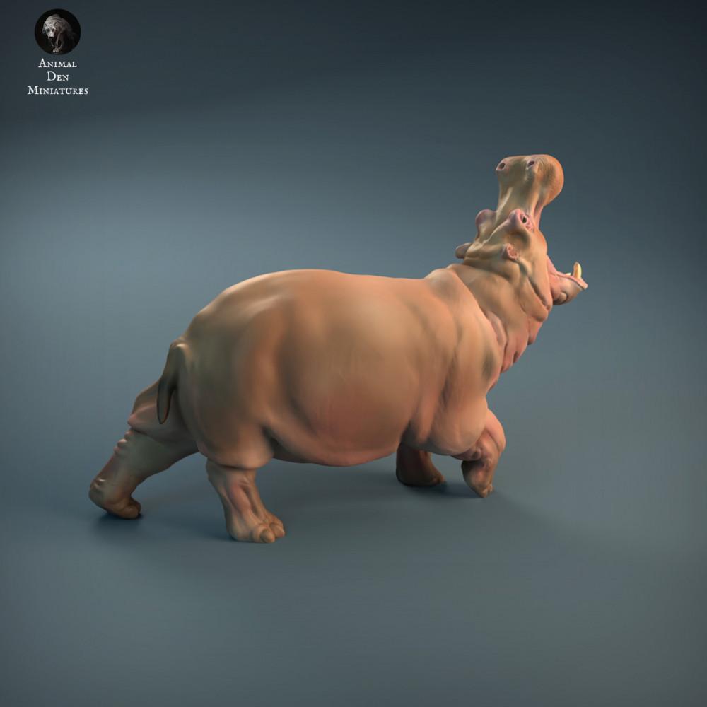 Foto de producto figura de animal Animal Den Miniatures 2: Figura de animal salvaje: hipopótamo furioso (21_12_04)