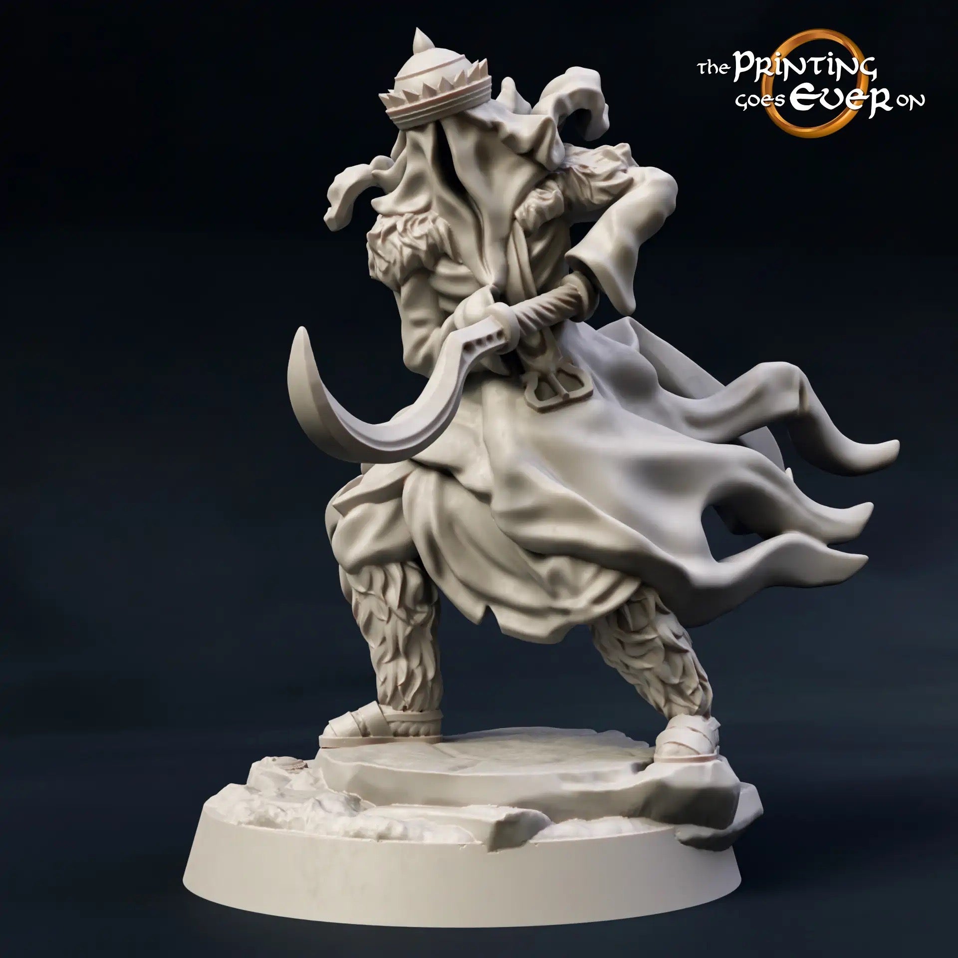 Produktfoto Tabletop 28mm The Printing Goes Ever On (TPGEO)  0: Dunkle Krieger im Kampf mit tapferen Krieger: Schwarze Gestalten überfallen Helden