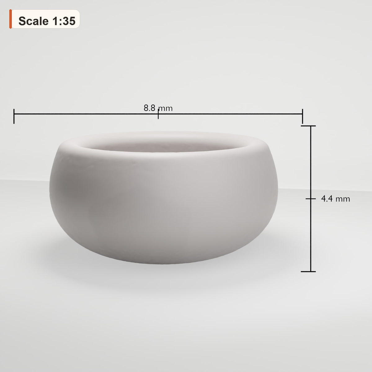 MyPortal 102 1: Diorama de cocina y mesa: cuenco de cerámica (Ref. 102D)