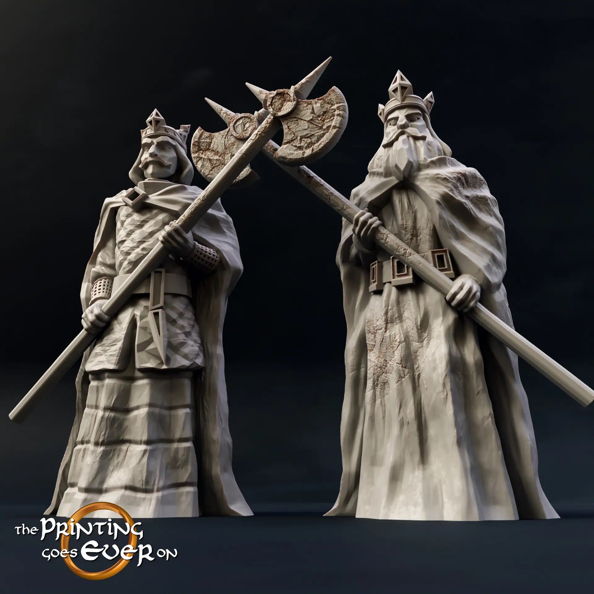 Foto del producto Tabletop 28mm The Printing Goes Ever On (TPGEO) 0: Estatuas de los Reyes - Testigos de reinos pasados - Recuerdos de poderosos gobernantes