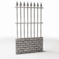 Foto de producto de diorama y modelismo 3: Valla para diorama: muro alto y estrecho con verja (Ref. 1194D)