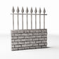 Foto de producto de diorama y modelismo 3: Arquitectura para dioramas: Muro bajo de ladrillo con valla metálica (Ref. 1197D)