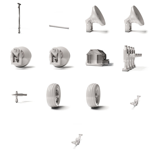 Foto de producto de modelismo de dioramas 0: Infraestructura para diorama: mástil de iluminación móvil como kit de montaje (Ref. 1229D)