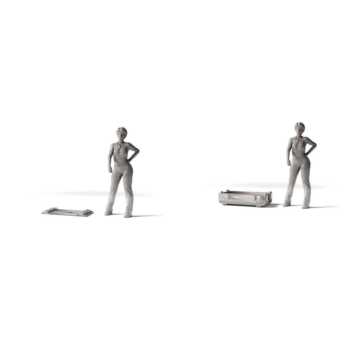 Maquetismo de diorama, foto de producto 1: diorama de almacenamiento y transporte: caja militar tipo C06 como kit de montaje (Ref. 1271D)